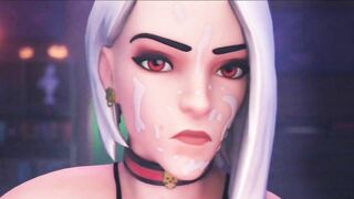 Futa Mercy Cum on Ashe's Face, Futanari Animation