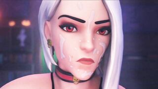 Futa Mercy Cum on Ashe's Face, Futanari Animation