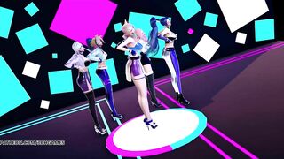 [MMD] EXID - DDD Hot Kpop Dance Ahri Akali Evelynn Kaisa Seraphine League of Legends KDA