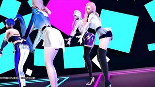 [MMD] EXID - DDD Hot Kpop Dance Ahri Akali Evelynn Kaisa Seraphine League of Legends KDA