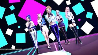 [MMD] EXID - DDD Hot Kpop Dance Ahri Akali Evelynn Kaisa Seraphine League of Legends KDA