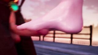 Under The Witch Alpha - Rubbing a cock on a woman's foot