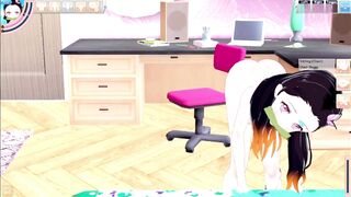 Nezuko Kamado Gameplay Hentai POV / Blowjob / Koikatsu Party / Kimetsu no Yaiba