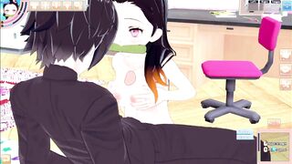 Nezuko Kamado Gameplay Hentai POV / Blowjob / Koikatsu Party / Kimetsu no Yaiba