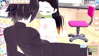 Nezuko Kamado Gameplay Hentai POV / Blowjob / Koikatsu Party / Kimetsu no Yaiba