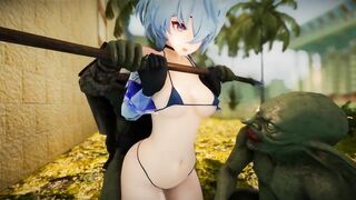 Ganyu Chan fuck hard with no mercy Goblin 3d hentai genshin impact clash of clan parody cosplay