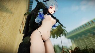 Ganyu Chan fuck hard with no mercy Goblin 3d hentai genshin impact clash of clan parody cosplay