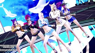 [MMD] BlackPink - Icecream Sexy Kpop Dance Ahri Akali Kaisa Evelynn Seraphine KDA