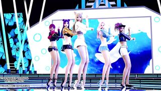 [MMD] BlackPink - Icecream Sexy Kpop Dance Ahri Akali Kaisa Evelynn Seraphine KDA