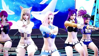 [MMD] BlackPink - Icecream Sexy Kpop Dance Ahri Akali Kaisa Evelynn Seraphine KDA