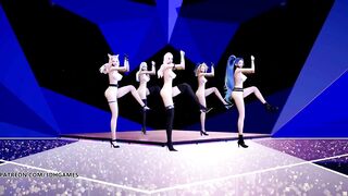 [MMD] STAYC - SO BAD Hot Striptease Ahri Akali Evelynn Kaisa Seraphine League of Legends KDA