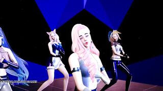 [MMD] STAYC - SO BAD Hot Striptease Ahri Akali Evelynn Kaisa Seraphine League of Legends KDA