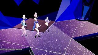 [MMD] STAYC - SO BAD Hot Nude Dance Ahri Akali Evelynn Kaisa Seraphine League of Legends KDA