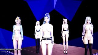 [MMD] STAYC - SO BAD Hot Nude Dance Ahri Akali Evelynn Kaisa Seraphine League of Legends KDA