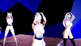 [MMD] STAYC - SO BAD Hot Nude Dance Ahri Akali Evelynn Kaisa Seraphine League of Legends KDA