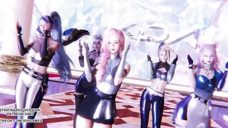 [MMD] K/DA - More Hot Kpop Dance Ahri Akali Kaisa Evelynn Seraphine League of Legends 4K 60FPS