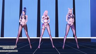[MMD] Kara - Step Sexy Kpop Hot Dance Ahri Kaisa Seraphine KDA League of Legends