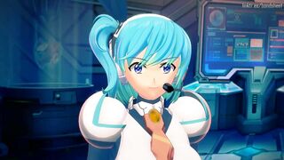 iCO has to drink Player's cum (Megaman X DiVE 3D Hentai)