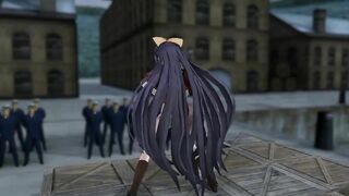 KANTAI COLLECTION KAMIKAZE HENTAI MMD 3D TORN COTHES DANCE KANCOLLE BLUE HAIR COLOR EDIT SMIXIX