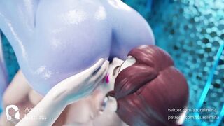 Overwatch Futa Shower Threesome Scene