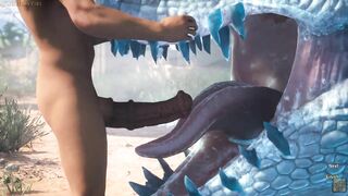 Guy dicked down a Huge Dragon