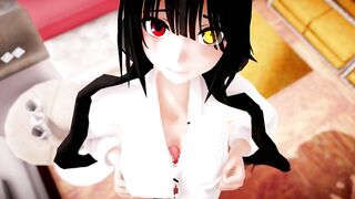 kurumi tokisaki sloppy titty fuck POV - 3D
