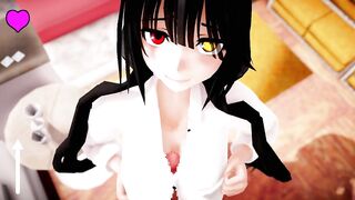 kurumi tokisaki sloppy titty fuck POV - 3D