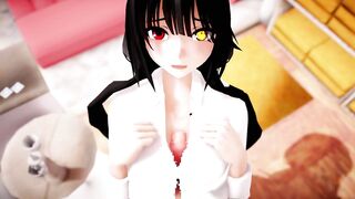 kurumi tokisaki sloppy titty fuck POV - 3D