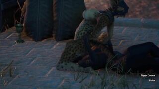 Dragon Lord Licks out a CatGirl Slut~