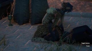 Dragon Lord Licks out a CatGirl Slut~
