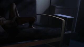 Max Caulfield (Life is Strange) masturbates on bed and gets licked, then cums