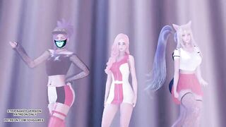 MMD G Reyish - KKILI KKILI Sexy Kpop Hot Dance Ahri Kaisa Seraphine KDA League of Legends