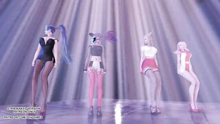 MMD G Reyish - KKILI KKILI Sexy Kpop Hot Dance Ahri Kaisa Seraphine KDA League of Legends
