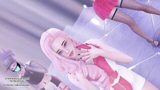 MMD G Reyish - KKILI KKILI Sexy Kpop Hot Dance Ahri Kaisa Seraphine KDA League of Legends