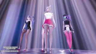 MMD G Reyish - KKILI KKILI Sexy Kpop Hot Dance Ahri Kaisa Seraphine KDA League of Legends