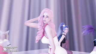 MMD G Reyish - KKILI KKILI Sexy Kpop Hot Dance Ahri Kaisa Seraphine KDA League of Legends