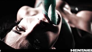 Hot chicks got deepthroat fuck from alien monstera - Compilation