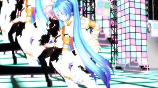 【SEX-MMD】KissKiss Miku x Futanari Luka sexdance【R-18】