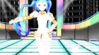 【SEX-MMD】KissKiss Miku x Futanari Luka sexdance【R-18】