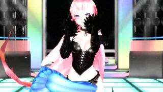 【SEX-MMD】KissKiss Miku x Futanari Luka sexdance【R-18】