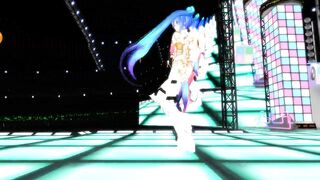 【SEX-MMD】KissKiss Miku x Futanari Luka sexdance【R-18】