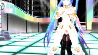 【SEX-MMD】KissKiss Miku x Futanari Luka sexdance【R-18】