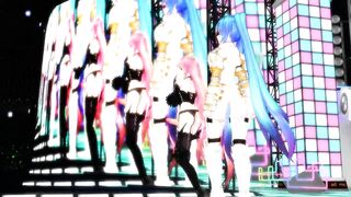【SEX-MMD】KissKiss Miku x Futanari Luka sexdance【R-18】