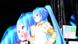 【SEX-MMD】KissKiss Miku x Futanari Luka sexdance【R-18】