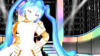 【SEX-MMD】KissKiss Miku x Futanari Luka sexdance【R-18】
