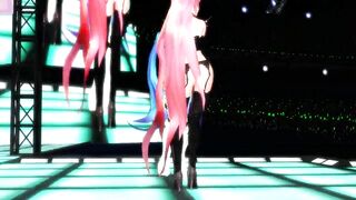 【SEX-MMD】KissKiss Miku x Futanari Luka sexdance【R-18】