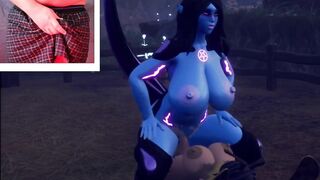 Thick futa bee fucks big tit alien woman