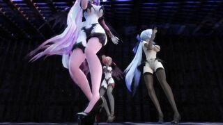 【MMD】Haku & Luka & Teto - Follow the leader【R-18】