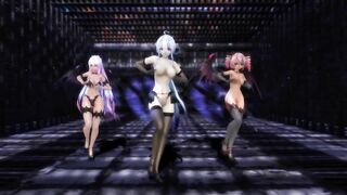 【MMD】Haku & Luka & Teto - Follow the leader【R-18】