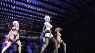 【MMD】Haku & Luka & Teto - Follow the leader【R-18】